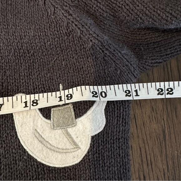 Ashley Hill Sweater Cardigan Womens Size Medium Gray White Christmas Vintage - Picture 12 of 16